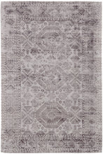 4' X 6' Gray And Purple Abstract Hand Woven Area Rug