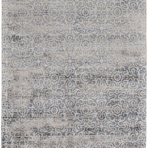 4' X 6' Blue Gray And Taupe Abstract Hand Woven Area Rug