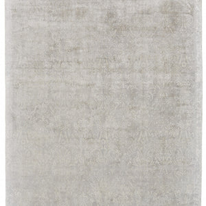 5' X 8' Ivory Gray And Tan Abstract Hand Woven Area Rug