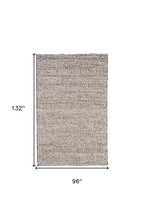 4' X 6' Ivory Gray And Tan Wool Hand Woven Stain Resistant Area Rug