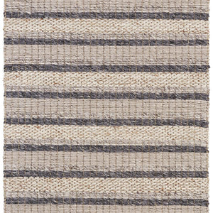 4' X 6' Ivory Tan And Gray Wool Hand Woven Stain Resistant Area Rug