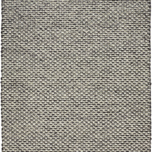 4' X 6' Gray And Ivory Wool Floral Hand Woven Stain Resistant Area Rug