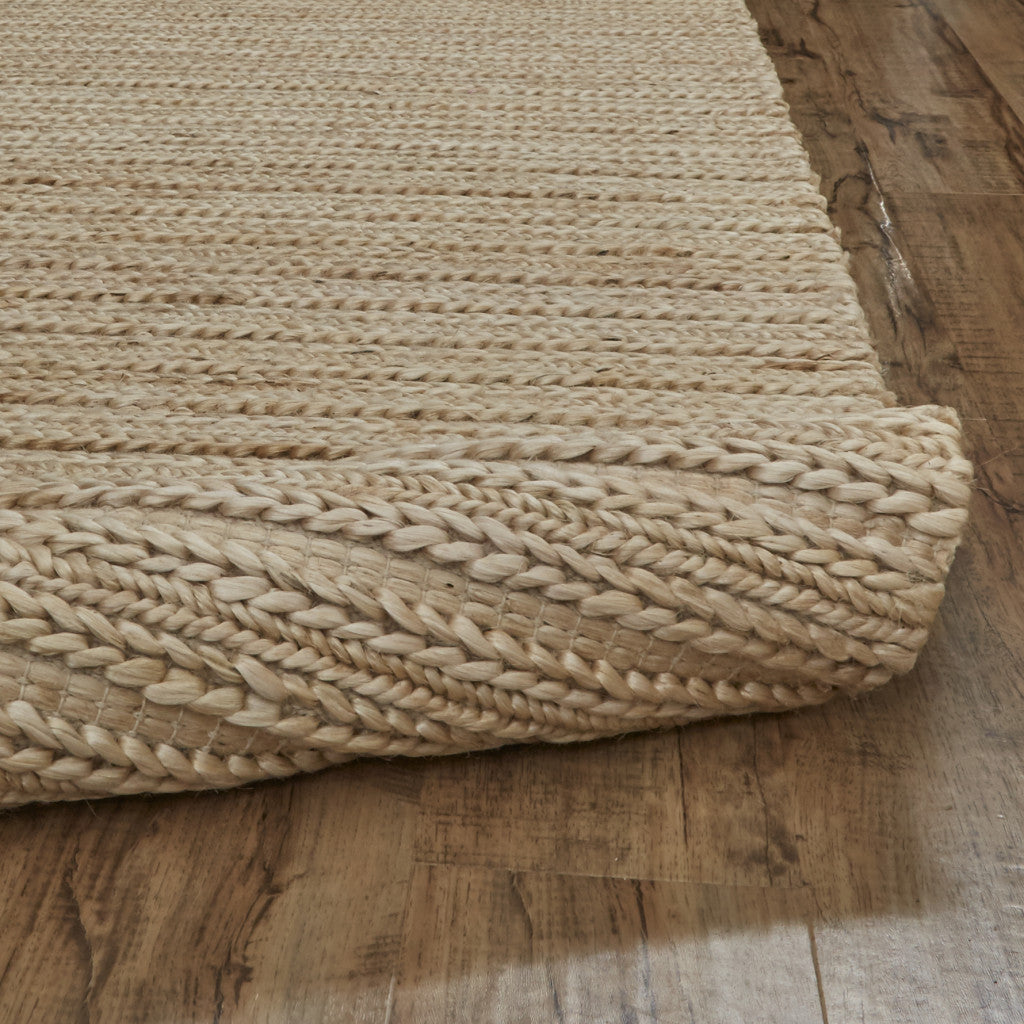 4' X 6' Tan Ivory And Taupe Hand Woven Area Rug