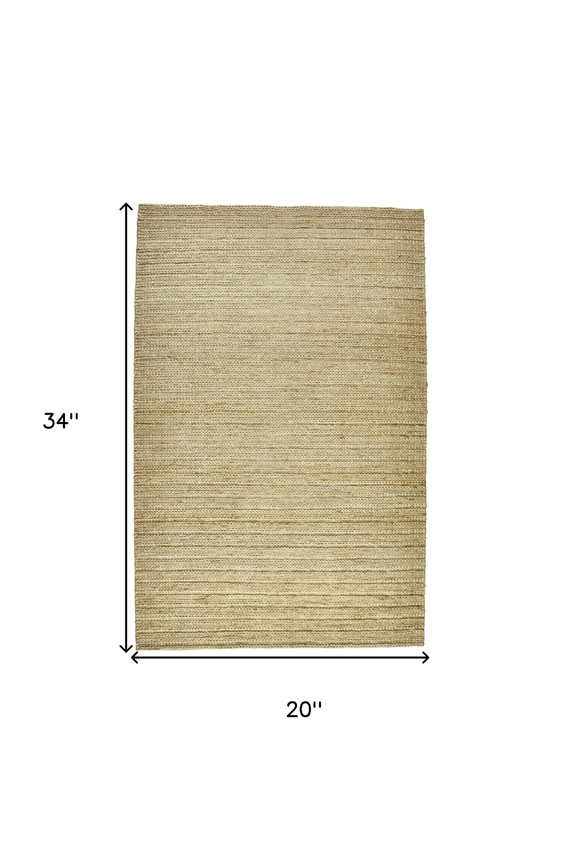 4' X 6' Tan Ivory And Taupe Hand Woven Area Rug
