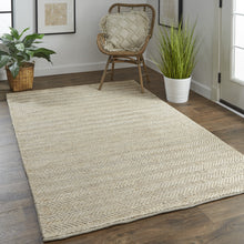 4' X 6' Tan And Gray Hand Woven Area Rug