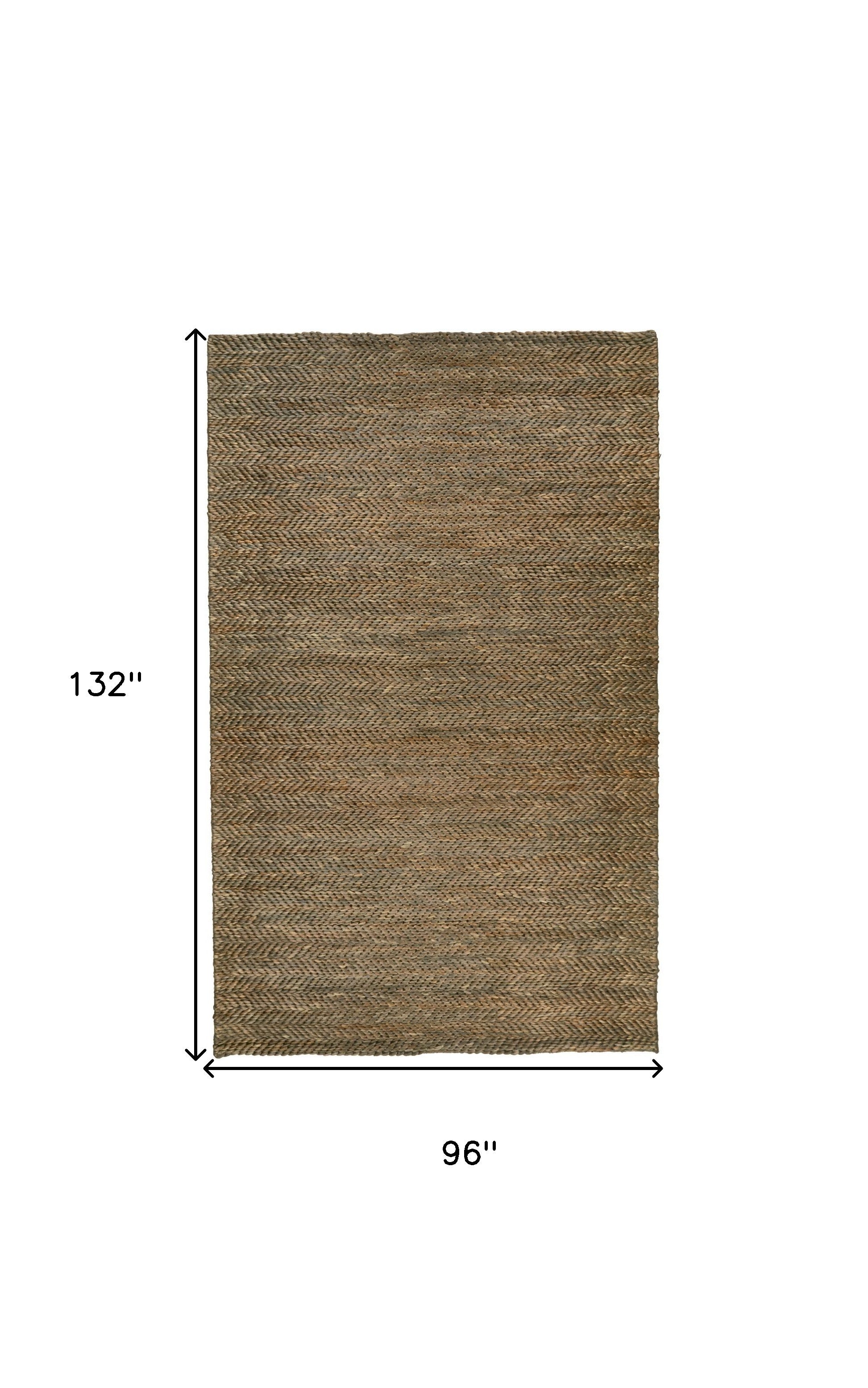 4' X 6' Tan And Gray Hand Woven Area Rug