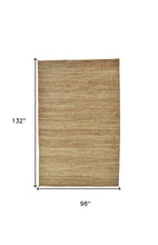 4' X 6' Tan And Gray Hand Woven Area Rug