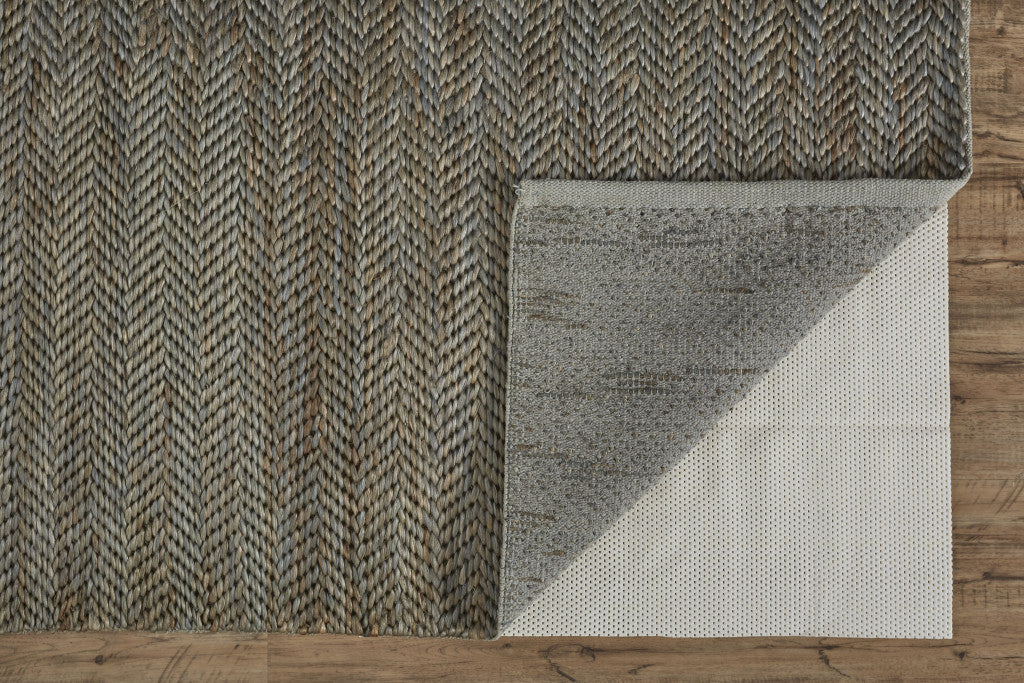 4' X 6' Tan And Gray Hand Woven Area Rug