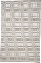 4' X 6' Blue Gray And Ivory Striped Hand Woven Area Rug