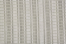 4' X 6' Blue Gray And Ivory Striped Hand Woven Area Rug