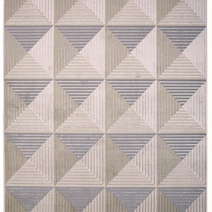 4' X 6' Beige Gray And Ivory Geometric Area Rug