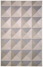 4' X 6' Beige Gray And Ivory Geometric Area Rug