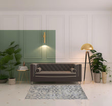 4' X 6' Gray Taupe And Silver Abstract Area Rug