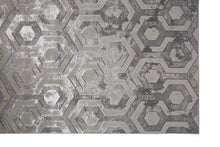4' X 6' Gray Taupe And Silver Abstract Area Rug