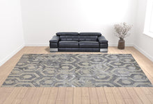 4' X 6' Gray Taupe And Silver Abstract Area Rug