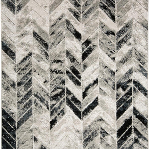 4' X 6' Black Gray And Silver Geometric Area Rug