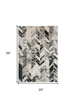 4' X 6' Black Gray And Silver Geometric Area Rug