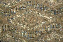 4' X 6' Tan Blue And Gray Wool Floral Tufted Handmade Stain Resistant Area Rug