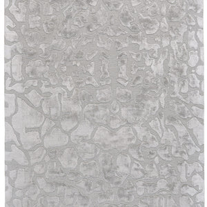 5' X 8' Gray And Silver Abstract Tufted Handmade Area Rug