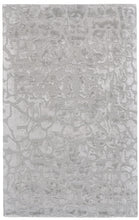 5' X 8' Gray And Silver Abstract Tufted Handmade Area Rug