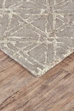 4' X 6' Taupe Ivory And Tan Wool Abstract Tufted Handmade Area Rug