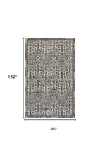 Gray Ivory And Black Wool Geometric Tufted Handmade Area Rug - 4' x 6'