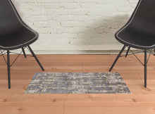 5' X 8' Gray And Gold Abstract Stain Resistant Area Rug