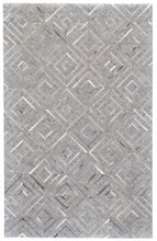 5' X 8' Gray Taupe And Ivory Geometric Hand Woven Area Rug