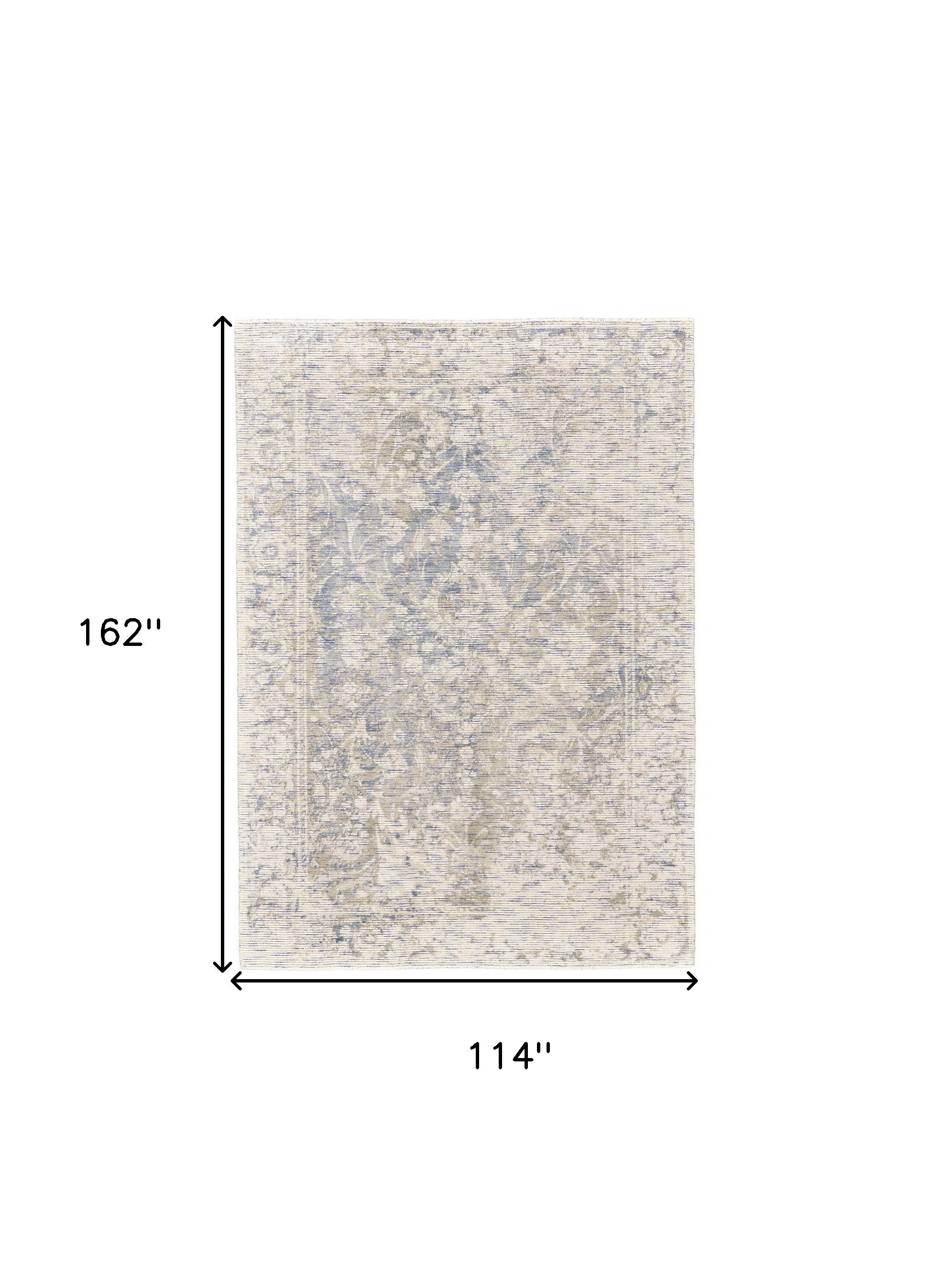 5' X 8' Ivory And Tan Abstract Hand Woven Area Rug