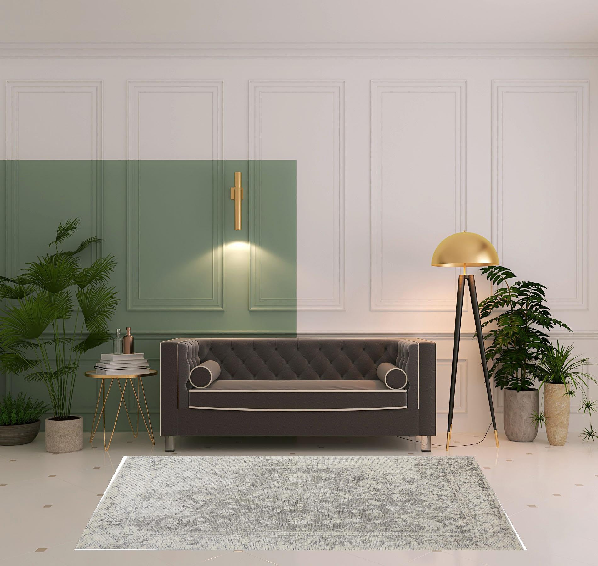 5' X 8' Ivory And Tan Abstract Hand Woven Area Rug