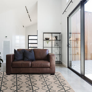 4' X 6' Black Taupe And Gray Wool Geometric Tufted Handmade Stain Resistant Area Rug