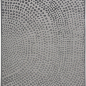 5' X 7' Gray Silver And Ivory Abstract Stain Resistant Area Rug