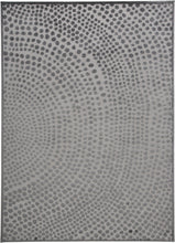 5' X 7' Gray Silver And Ivory Abstract Stain Resistant Area Rug