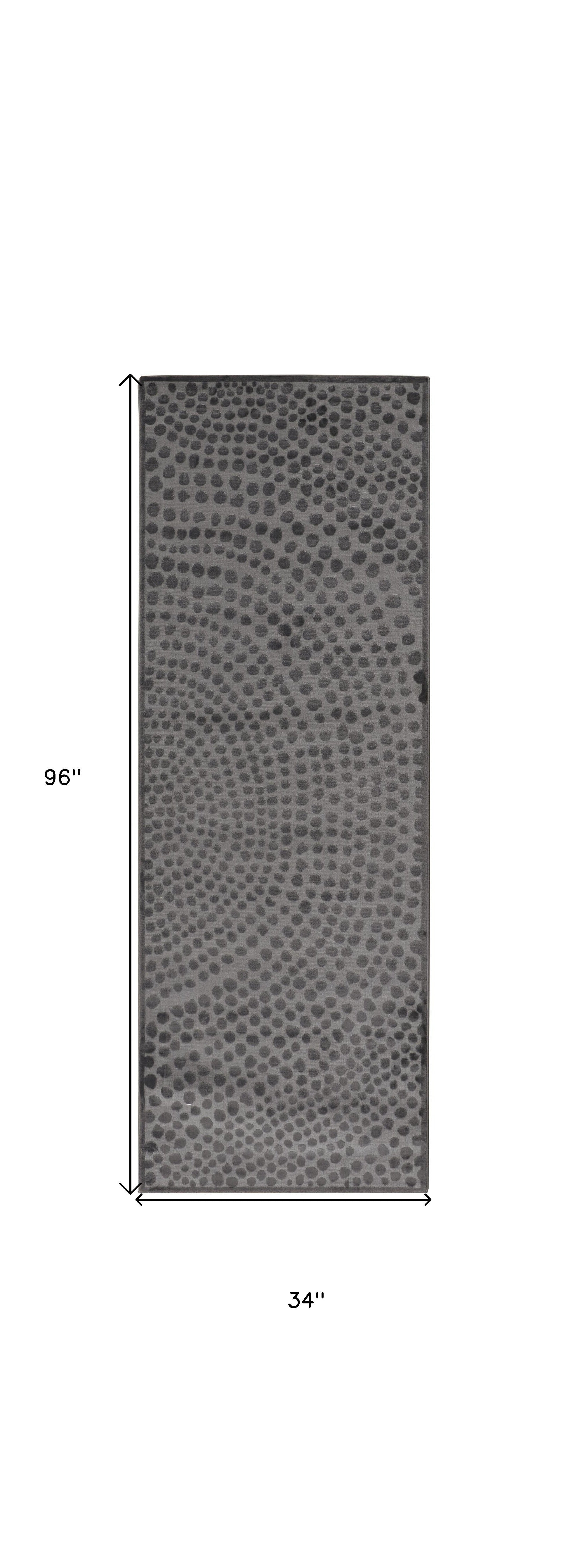 5' X 7' Gray Silver And Ivory Abstract Stain Resistant Area Rug