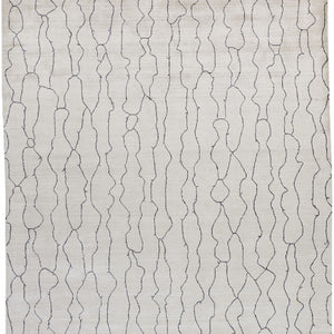 4' X 6' Ivory And Gray Abstract Hand Woven Area Rug
