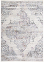 3' X 5' Ivory Gray And Pink Abstract Distressed Area Rug With Fringe