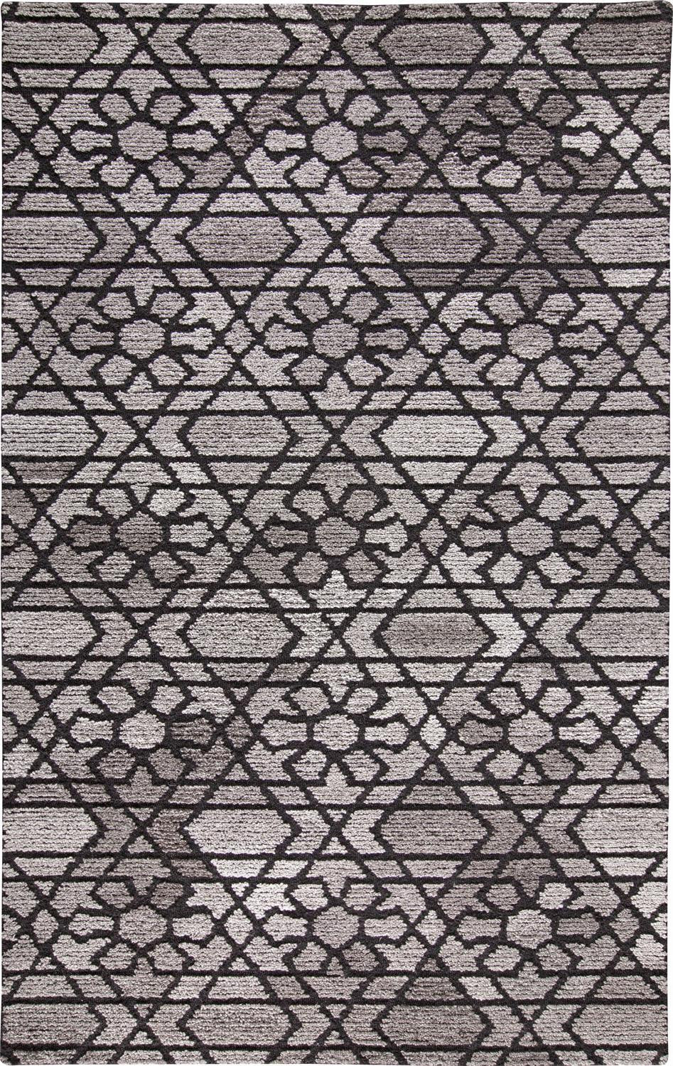 4' X 6' Taupe Black And Gray Wool Paisley Tufted Handmade Area Rug
