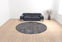 4' X 6' Taupe Black And Gray Wool Paisley Tufted Handmade Area Rug