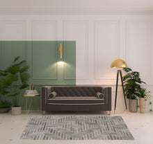 4' X 6' Taupe Gray And Tan Wool Geometric Tufted Handmade Area Rug