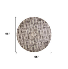 4' X 6' Taupe Gray And Tan Wool Geometric Tufted Handmade Area Rug