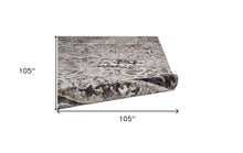 4' X 6' Gray Ivory And Taupe Abstract Stain Resistant Area Rug