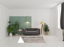 4' X 6' Ivory Black And Taupe Abstract Stain Resistant Area Rug