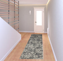 4' X 6' Gray Ivory And Silver Abstract Stain Resistant Area Rug