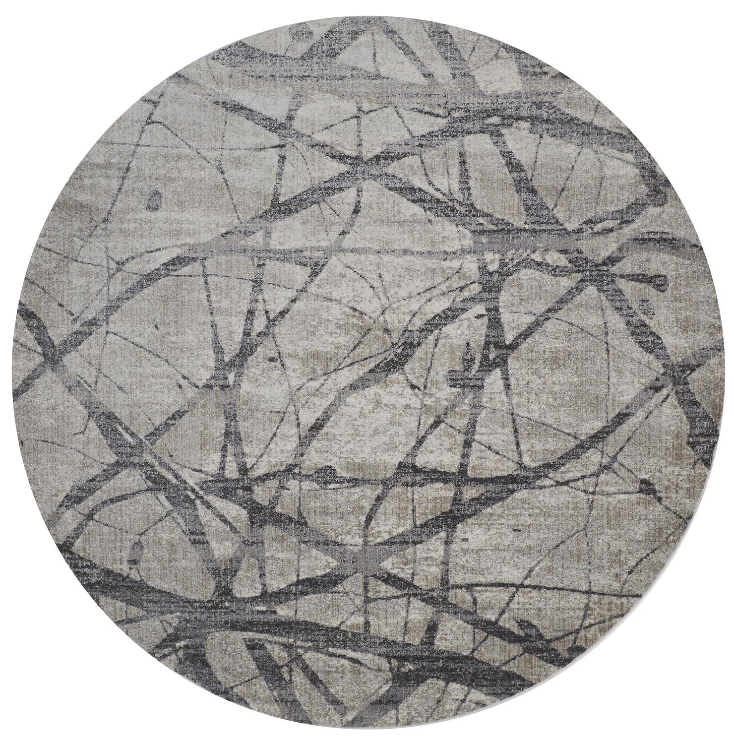 4' X 6' Taupe Gray And Ivory Abstract Stain Resistant Area Rug