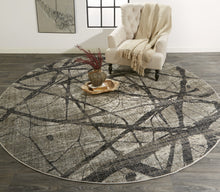 4' X 6' Taupe Gray And Ivory Abstract Stain Resistant Area Rug