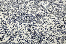 Ivory And Brown Wool Floral Tufted Handmade Stain Resistant Area Rug - 5' x 8'