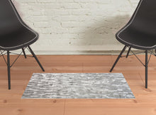 4' X 6' Gray Taupe And Silver Abstract Tufted Handmade Area Rug