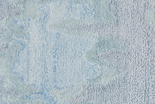 Blue Green And Gray Abstract Tufted Handmade Area Rug - 4' X 6'