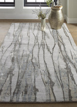 4' X 6' Taupe Ivory And Gray Abstract Tufted Handmade Area Rug