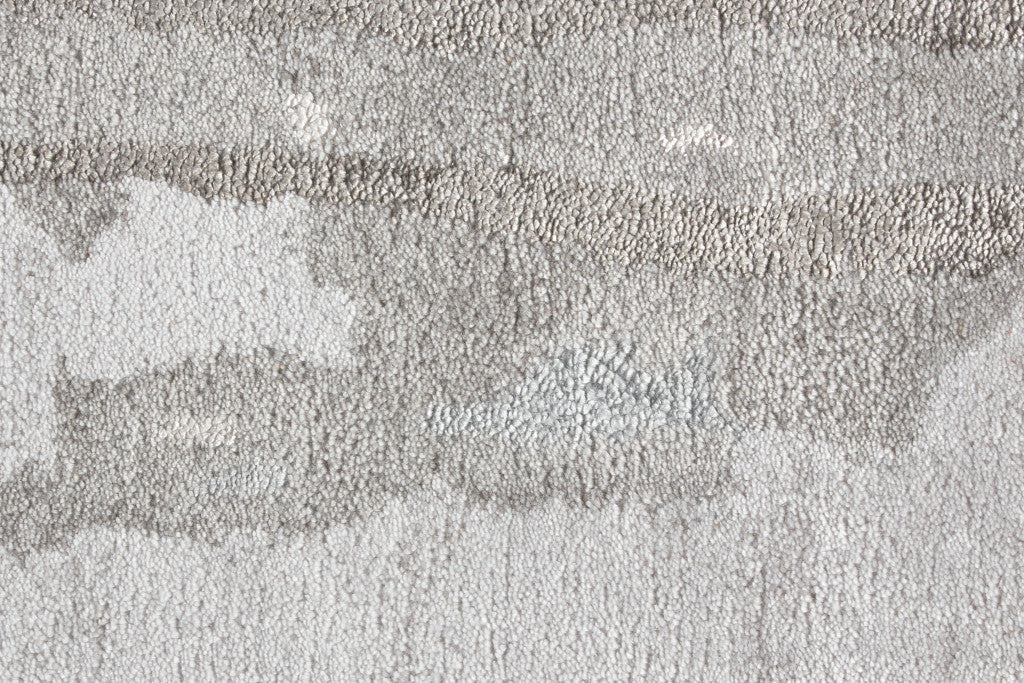 4' X 6' Taupe Ivory And Gray Abstract Tufted Handmade Area Rug